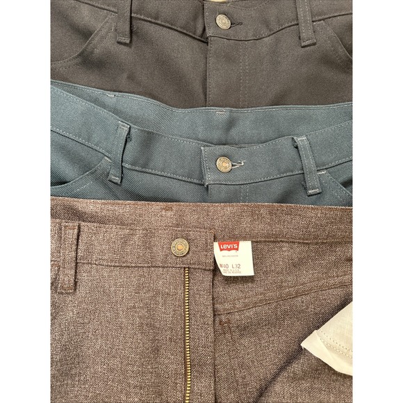 Vintage Levi's 100% Polyester Pants Men's Size 40x32 Lot Of 3 Dated 1992